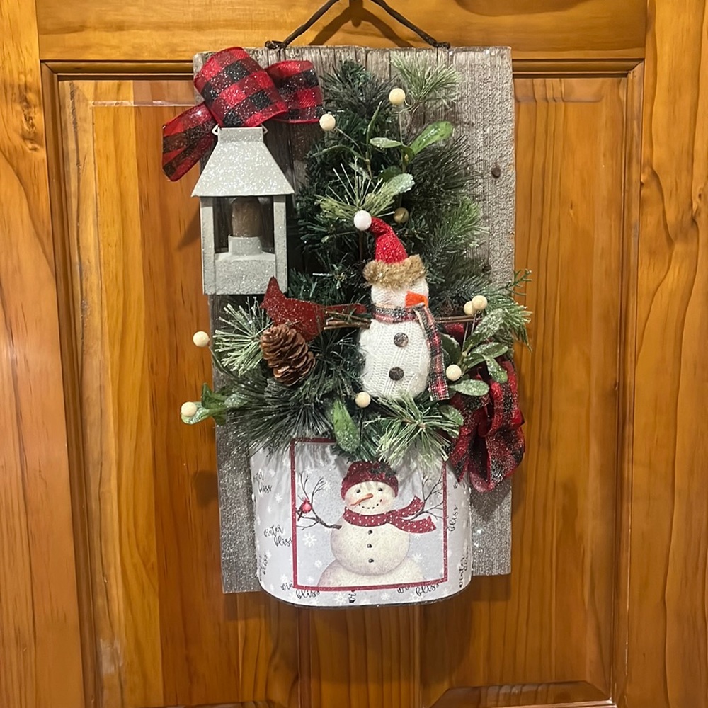 Amish made Christmas door decoration